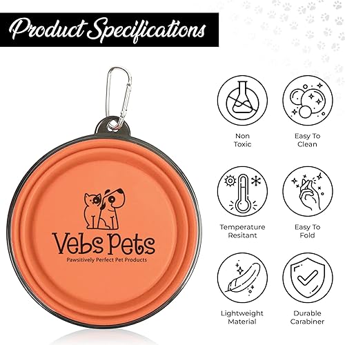 Miniatura 4 de Cuencos plegables para perros, paquete de 2 cuencos portátiles de agua para perros medianos y pequeños, gatos y mascotas, plato plegable de riego