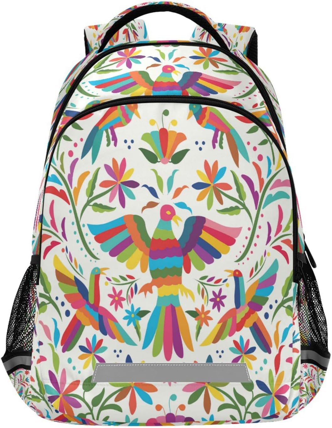 Eionryn Mexican Otomi Birds Floral Backpack Laptop Backpacks Book Bags Water Resistant Daypack Durable College Shoulder Bag Sports Travel Day Pack