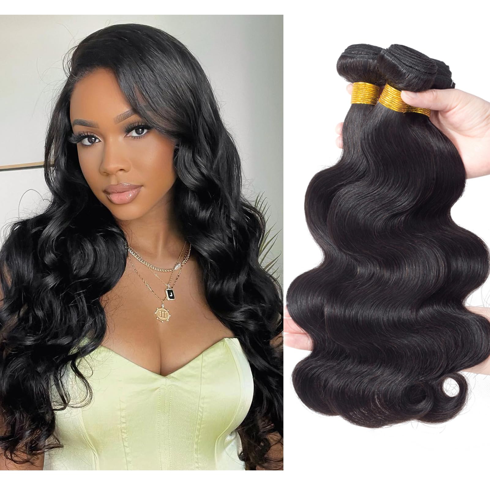 Amazon.com : Body Wave Bundles Human Hair 20 20 20 Inch 