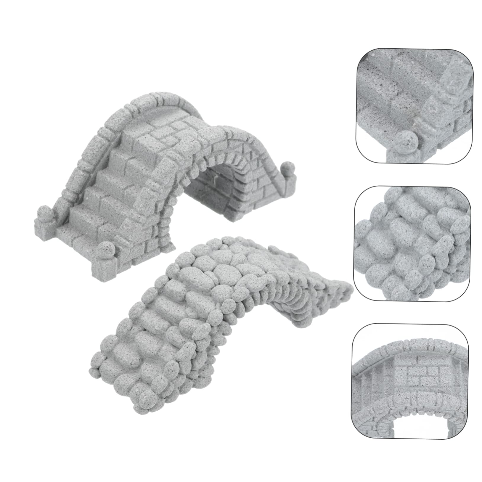 Amosfun 5 Ensembles Micro Paysage Pont De Pierre Pont Miniature Pont en Arc Artificiel Bol À Poissons Maison De Petit Pont D'Aquarium Petit Aquarium Décor Pont sous-Marin 2 pièces * 5