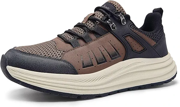 Men's Orthopedic Trail Running Shoes: Comfortable Casual Arch Support Plantar Fasciitis Trekking Walking Shoes, Orthotic Flat Feet Sport Hiking Gym Training Sneakers for Foot and Heel Pain Relief
