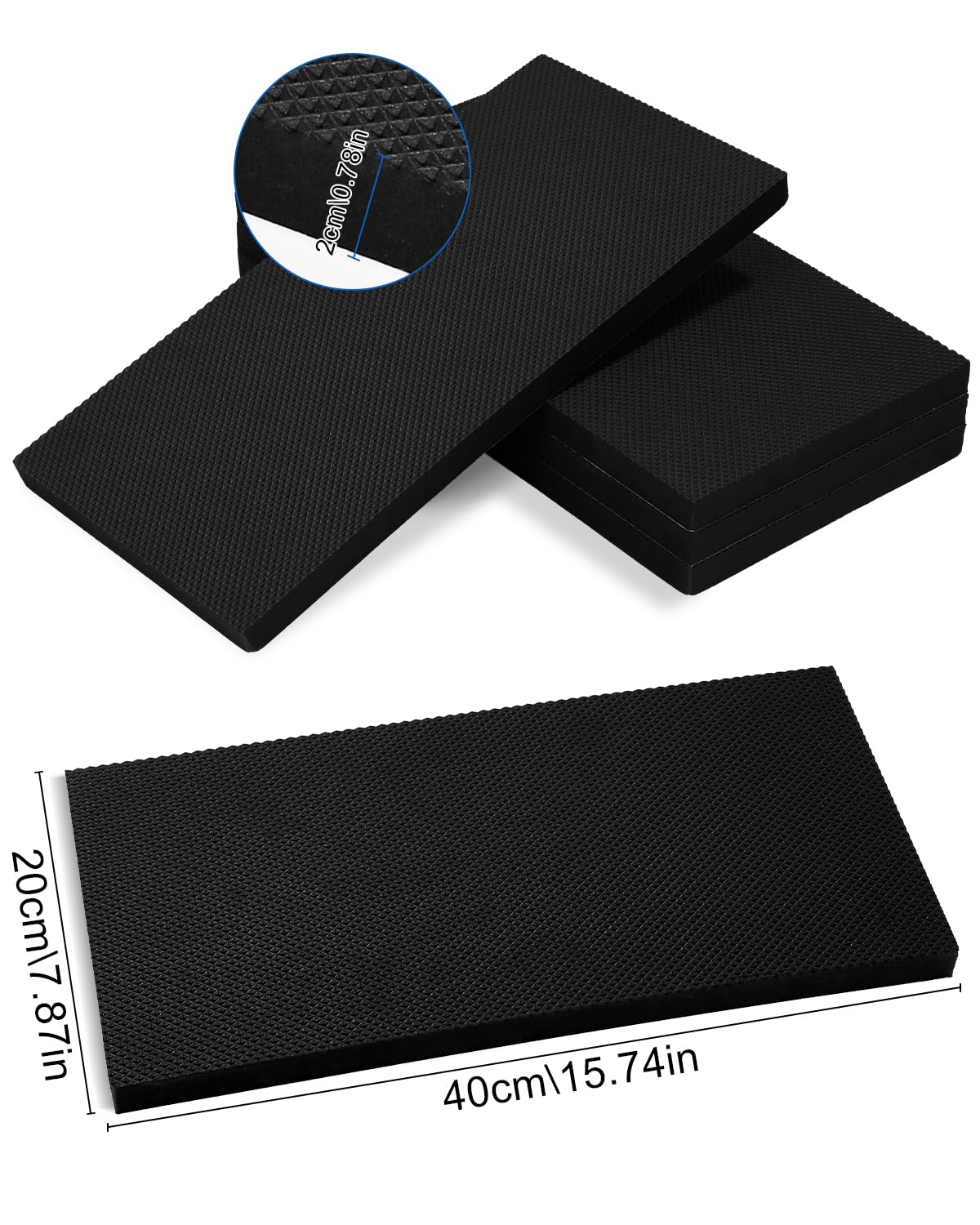SOBEAU 4X Mousse Protection Garage 30x10x3cm - Protège Portière Voiture Autocollante Noire