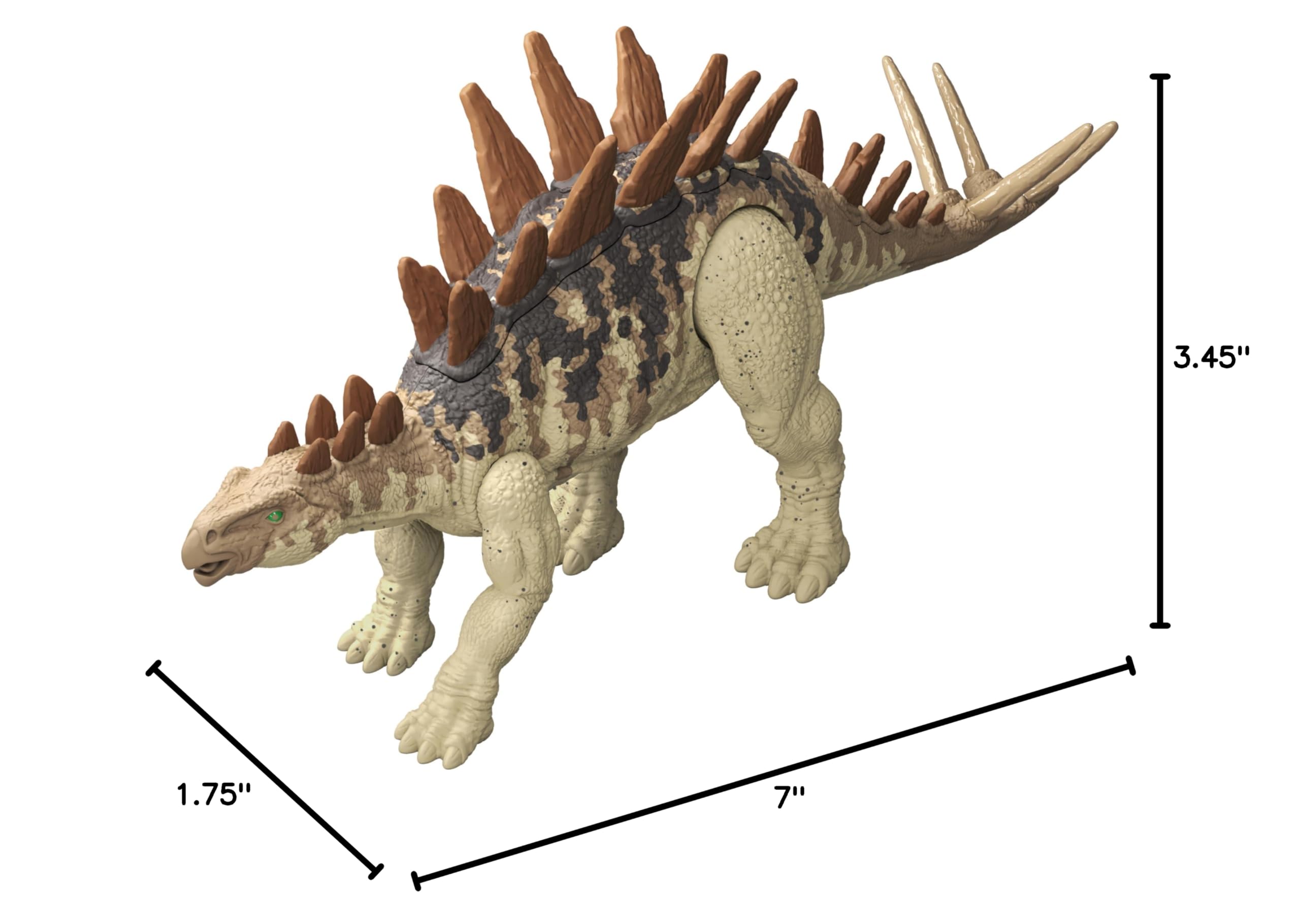 Mattel Jurassic World Strike Attack Dinosaur Toy with Single-Strike Action & Movable Joints, Tuojiangosaurus Action Figure Includes Digital Play
