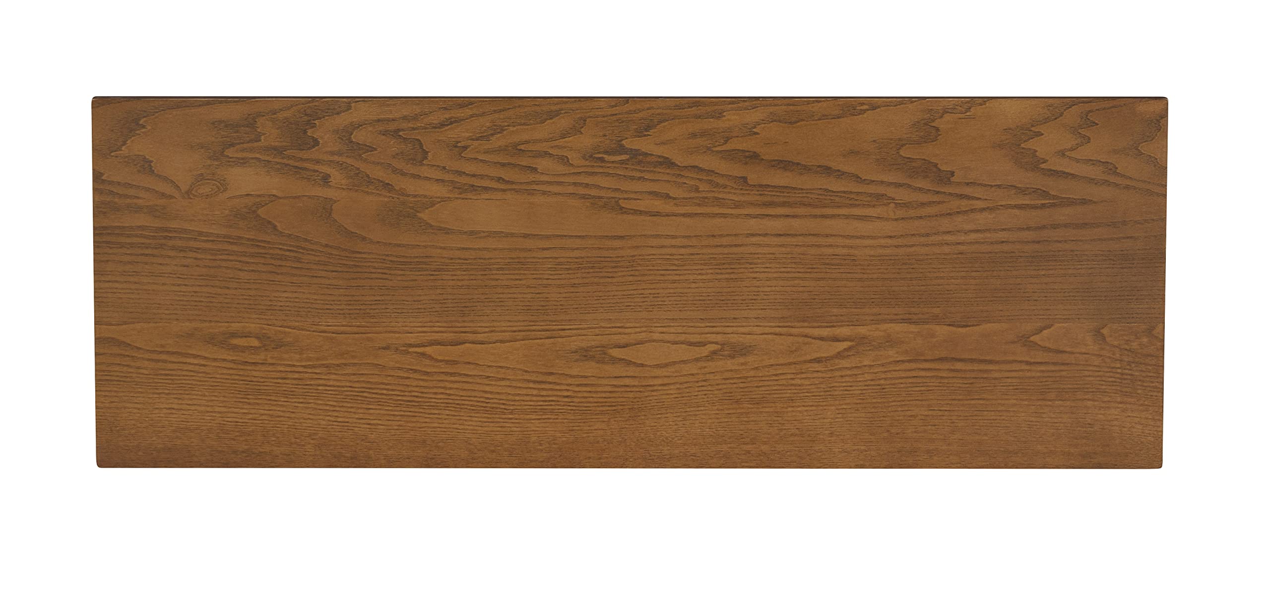 Willow White Backless Dining Bench with Honey Brown Wood Top by Powell