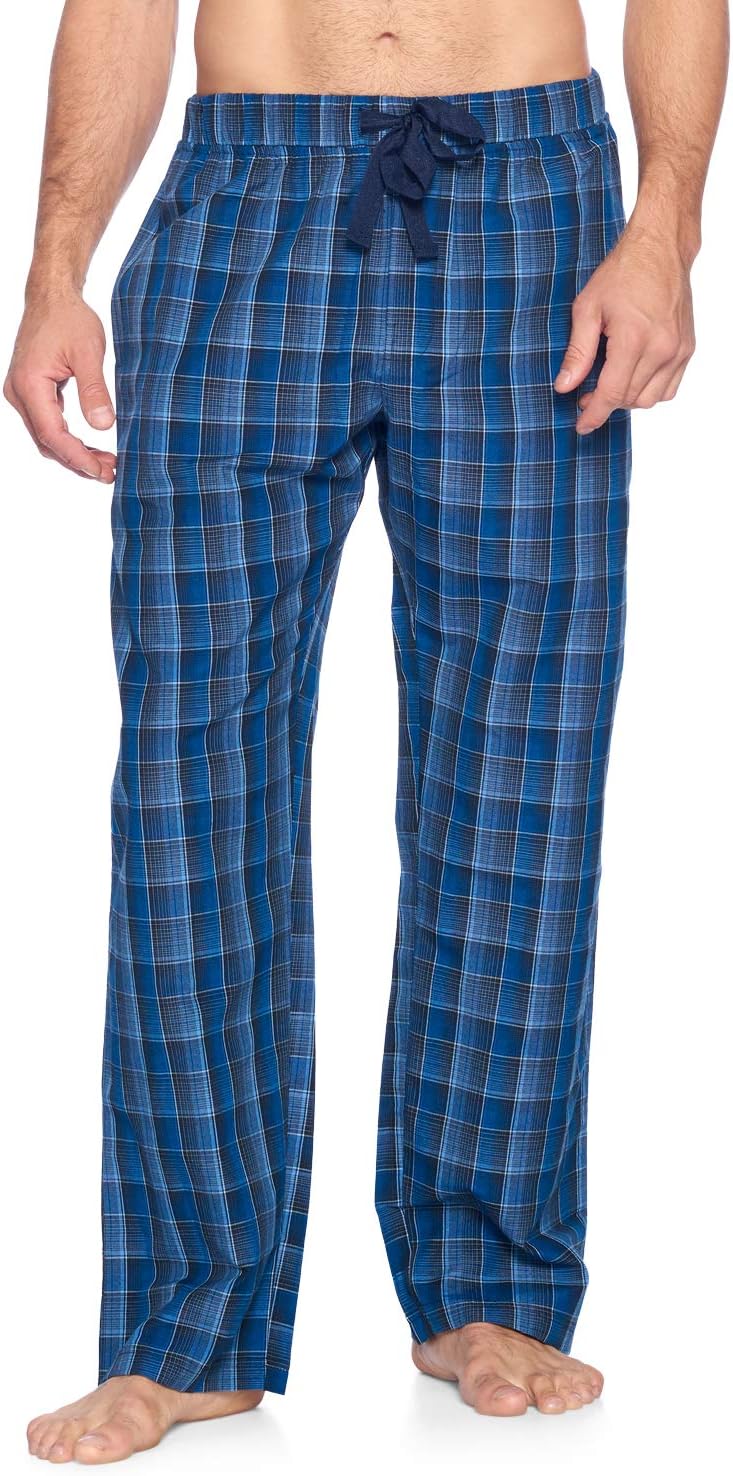 Ashford & Brooks Men’s Long Sleeve Pajamas Set | Woven Plaid Sleepwear & Loungewear Button Down PJ Set - Image 5