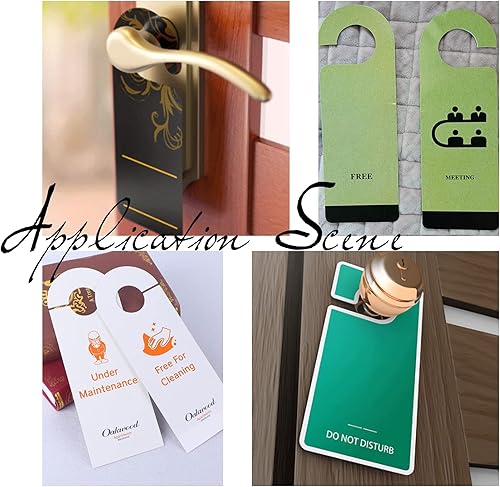 Miniatura 5 de GLOBLELAND 30 ganchos de puerta de PVC de 8 x 3.23 pulgadas, letreros en blanco para escribir tus propios mensajes para manualidades, hogar,