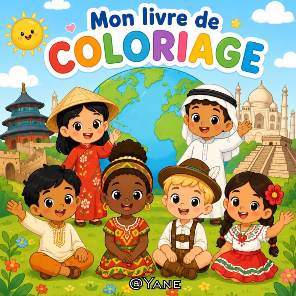 Mon livre de Coloriage: Autour du Monde