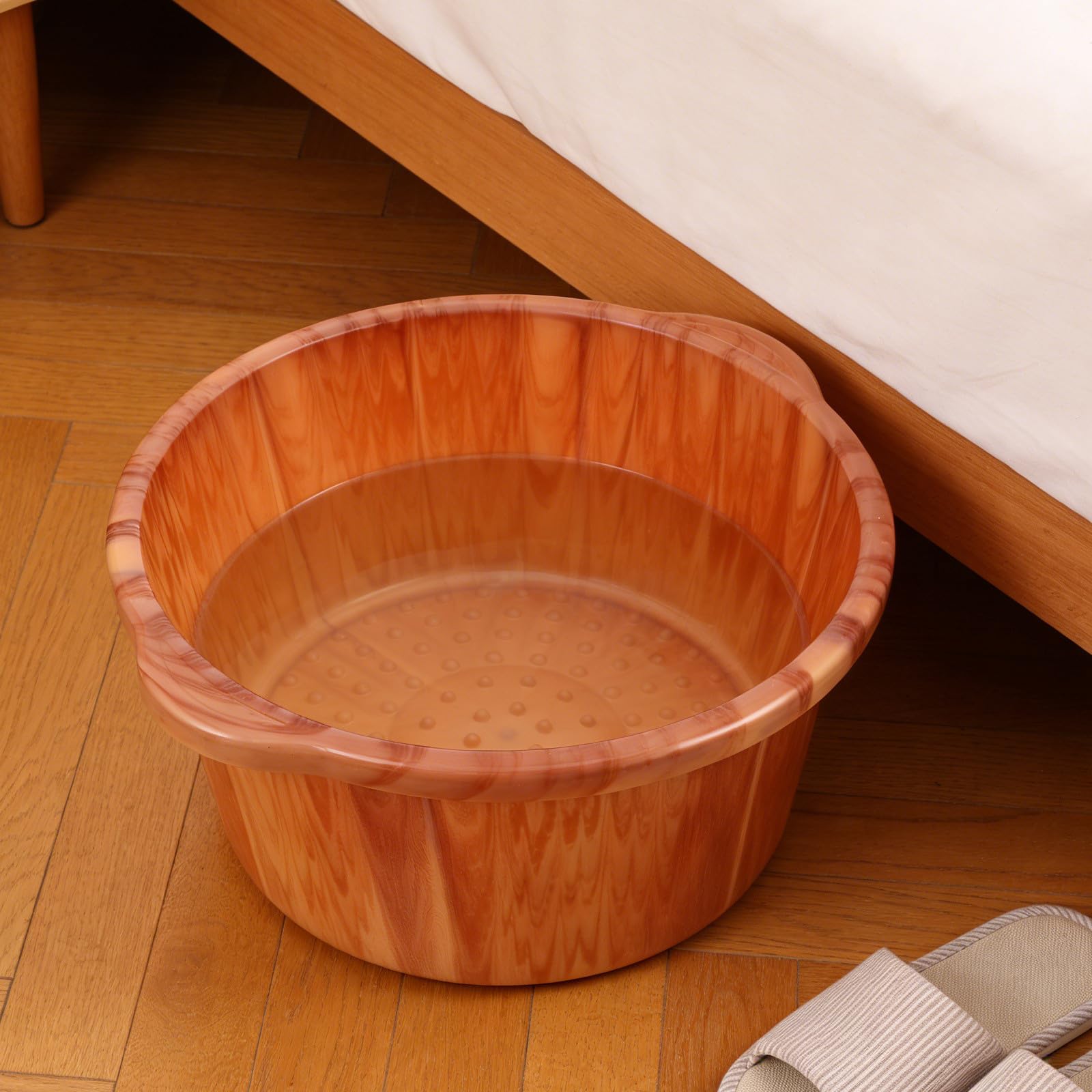 NUOBESTY Vasca per pediluvio: vasca per pediluvio in plastica per l'ammollo dei piedi - idromassaggio per massaggi per la cura di sé in casa e per feste