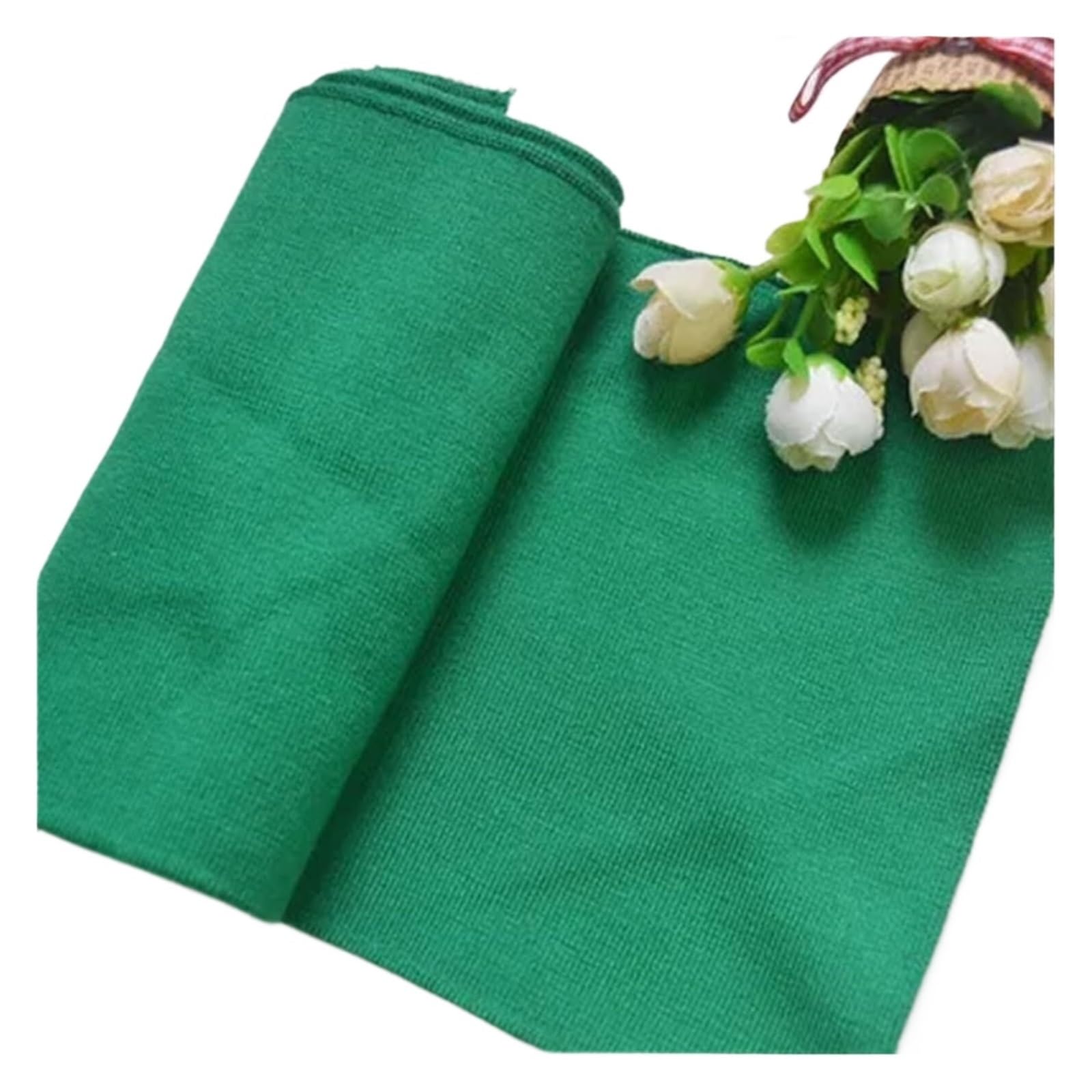 Rib Knit Cuff, Fine Ribbed Elastic Cuffs 15cm Wide 1m Multicolor for Neckline Hem Trouser Opening Sweater(Green)
