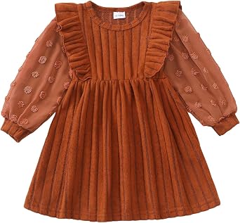 sweetabby Toddler Girl Fall Dress Baby Long Sleeve Sweater Dresses Kids Holiday Outfits Cute Girls Winter Clothes