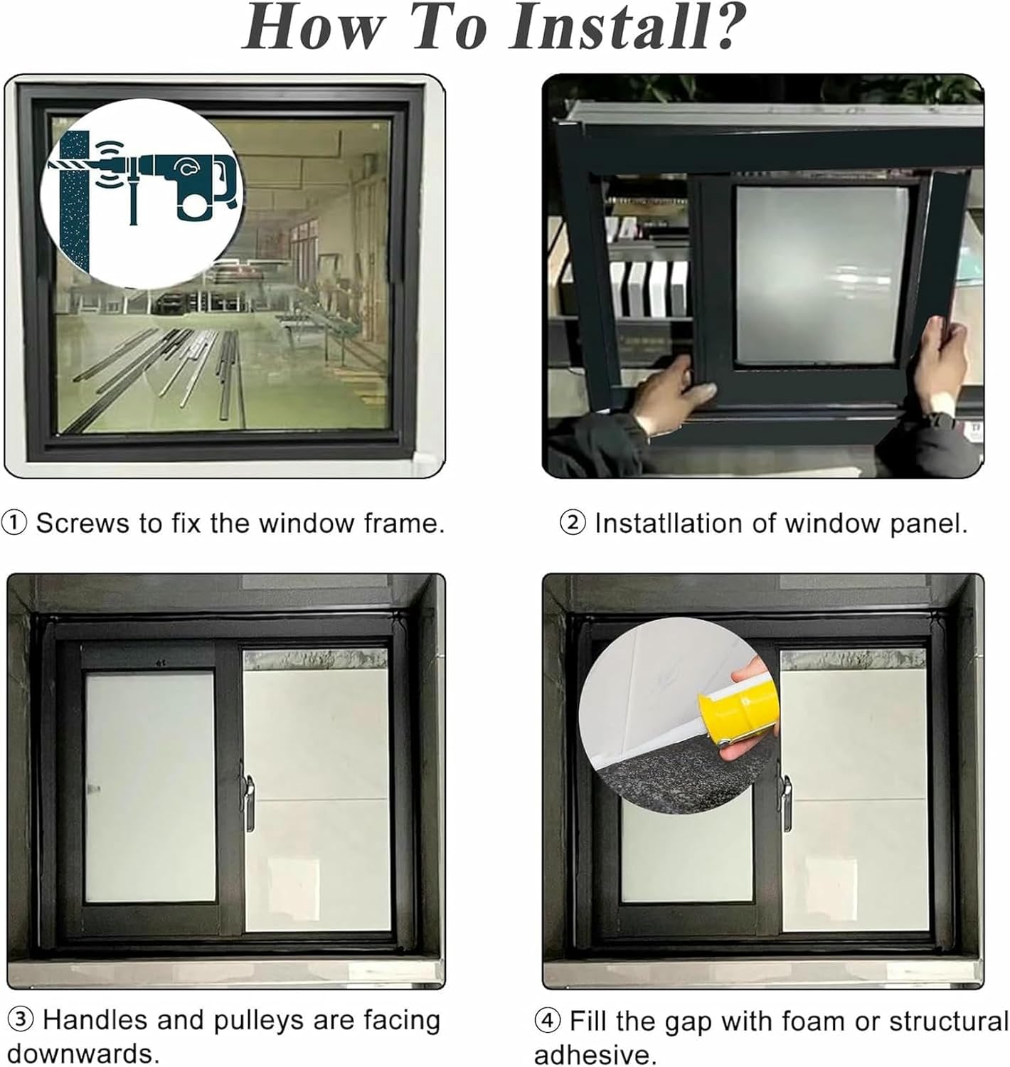 Small Bathroom Sliding Windows for Privacy & Ventilation, Horizontal Slider Household Replacement Window with Frosted Glass & Screens, for Garage Loft Chicken Coop Barns Warehouse