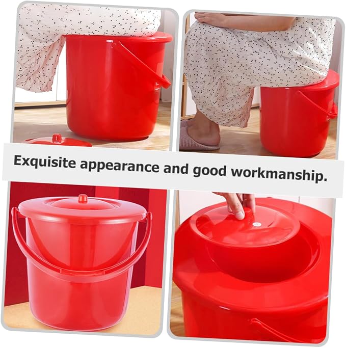 Orinal portátil Healeved con tapa y asa, recipiente para orina para adultos, niños, niñas y mujeres embarazadas, uso doméstico y de viaje, fácil de limpiar, sin base miniatura 3