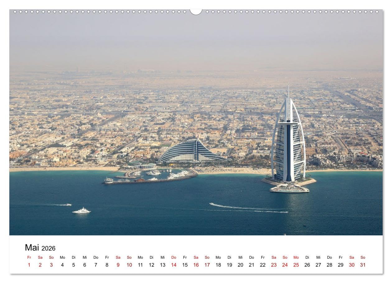 Weltstadt Dubai (Wandkalender 2026 DIN A2 quer), CALVENDO Monatskalender: Die schönsten Fotos der Stadt aus 1001 Nacht (CALVENDO Orte)