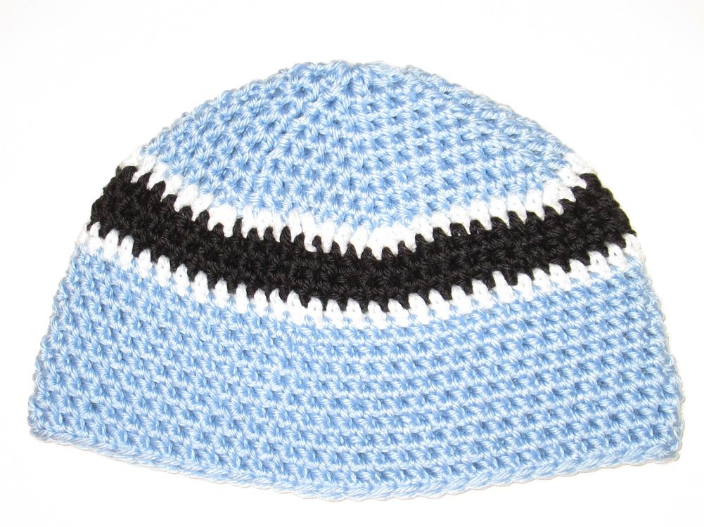 Botswana Flag Skull Beanie 22"
