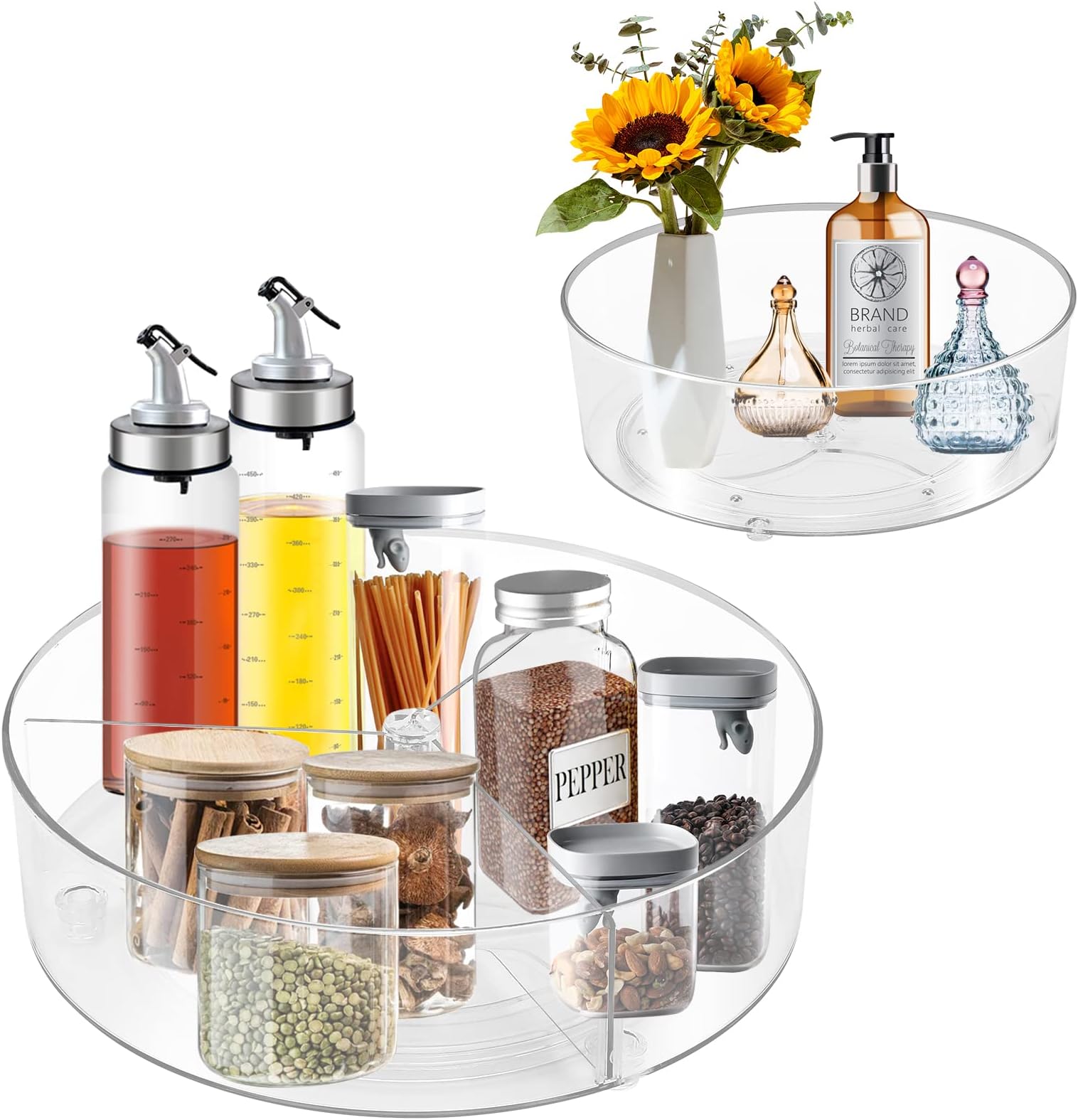 Lazy Susan Organizer, Clear Lazy Susan Turntable for