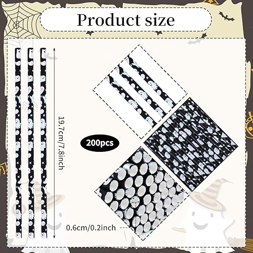 Miniatura 9 de Whaline 200 popotes de papel de aluminio de hoja de arce dorada, pajitas desechables con estampado de hojas de otoño, pajitas decorativas de otoño