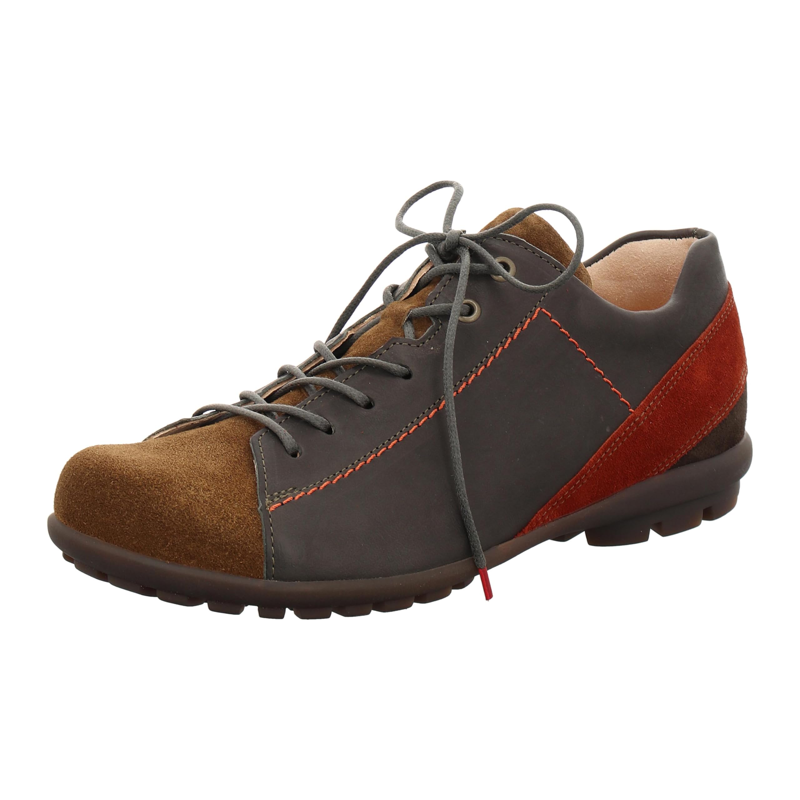 Think! Men's Kong Chrome-Free Tanned Sustainable Interchangeable Footbed Lace-Up Shoes, 3000 Wood Estate, 7-7.5 UK