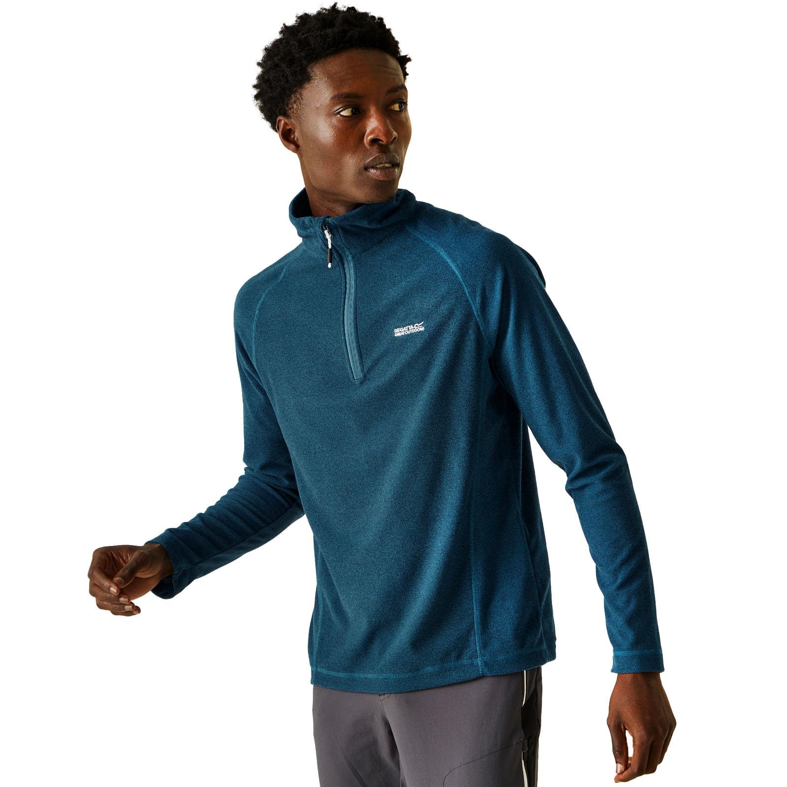 Regatta Men's Montes Lightweight Half Zip Fleece Midlayer Pullover - Perfect for Outdoors, Walking, Hiking & Camping