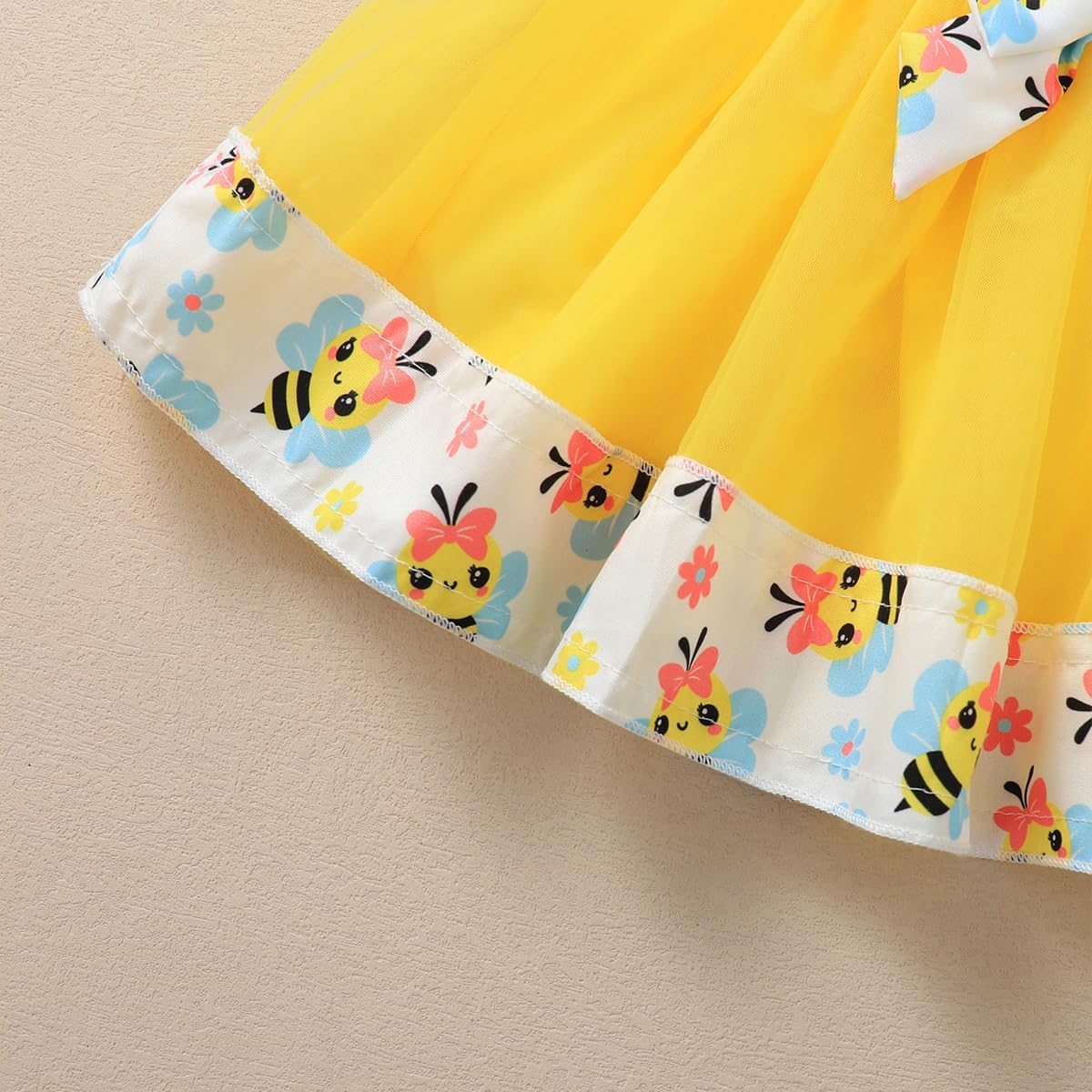 Baby Girl 1st Bee Day Outfit Girl 1st Birthday Clothes Set Bee Theme Tulle Skirt Birthday Romper