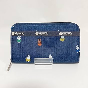 LeSportsac × Dick Bruna ミッフィー長財布 ブラック レスポートサック LeSportsac 長財布 TECH WALLET WRISTLET 3462