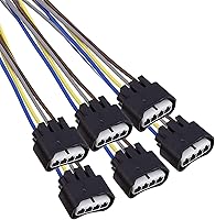 Vista 1 de cueclue Pack-6 - Arnés de conector de bobina de encendido, relé impermeable con arnés, adecuado para Toyota Camry Corolla Reiz Camry RAV4 (negro)