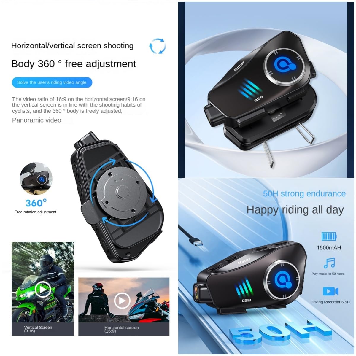 Amazon.co.jp: RHRDSVH Q28 オートバイ ヘルメット Bluetooth ヘッド