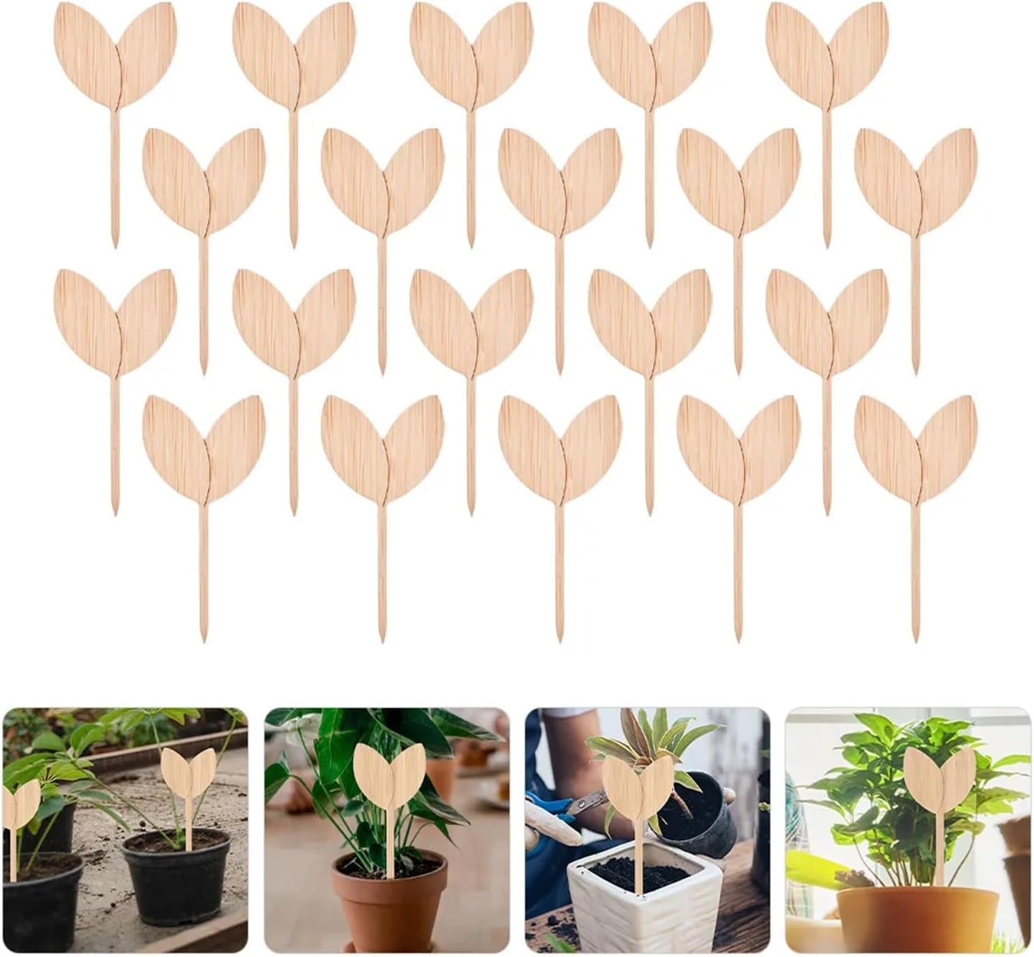 Plant Tags 50pcs Wooden Plant Labels Garden Stakes Blank Wood Tags for Plants Identification Nursery Garden Markers Durable Outdoor