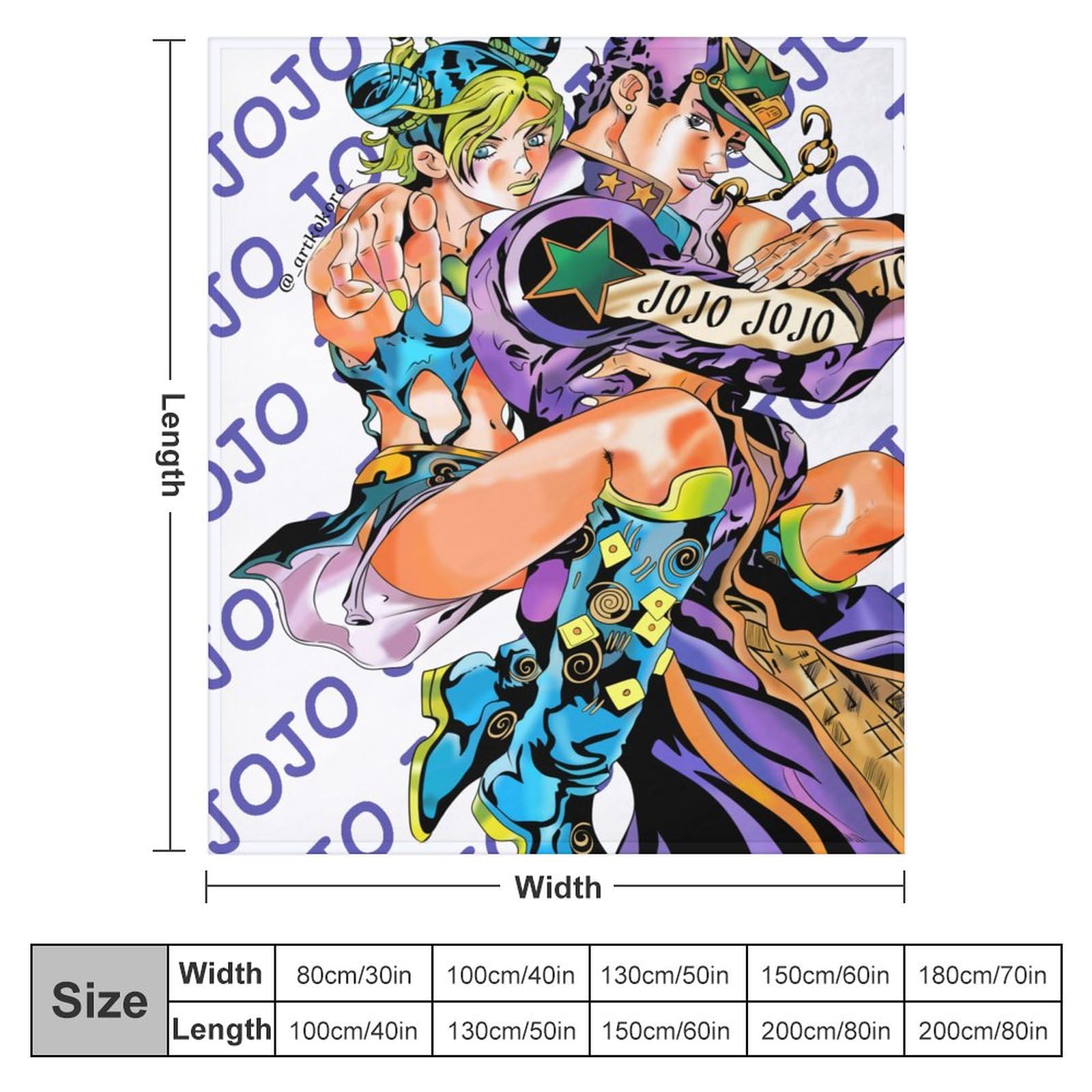 JOJO WORLD2 大型ブランケット 花京院典明 JOJO - JOJO WORLD2 大型