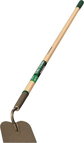 Truper 30006 Azada de jardín soldada con cabeza de acero soldada de 6 pulgadas, mango de madera de 54 pulgadas con agarre antideslizante de 7