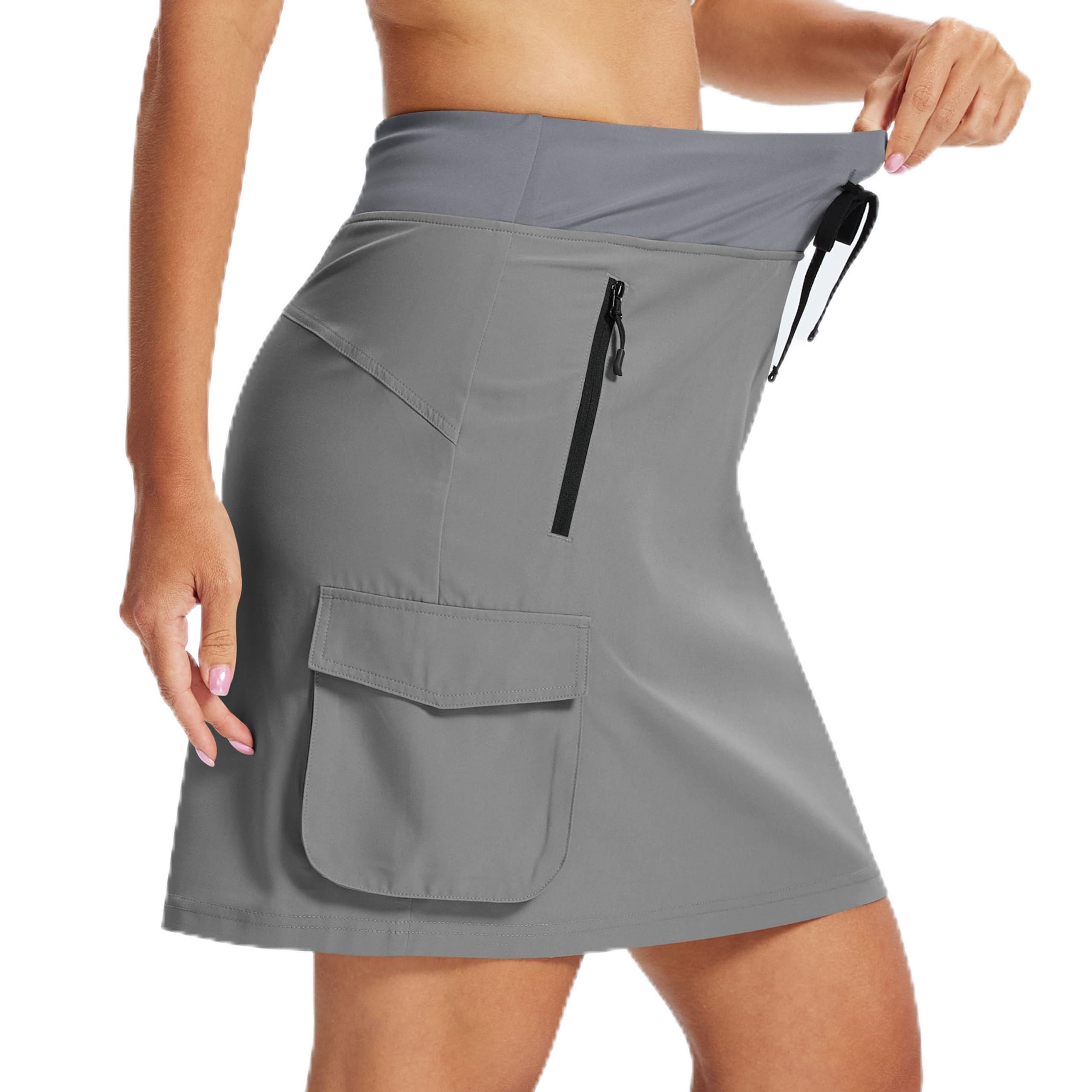MoFiz Faldas Mujer Verano Falda Golf Deportivas Pantalon Falda Women Trekking Falda de Tenis con Bolsillos Cargo