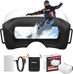 CADDXFPV Óculos Walksnail Avatar HD FPV L – Tela 1080p 4,5 polegadas, rastreamento de cabeça, experiência de voo imersiva, sinal PPM, slot micro SD, personalização de lentes, compatível com todos os