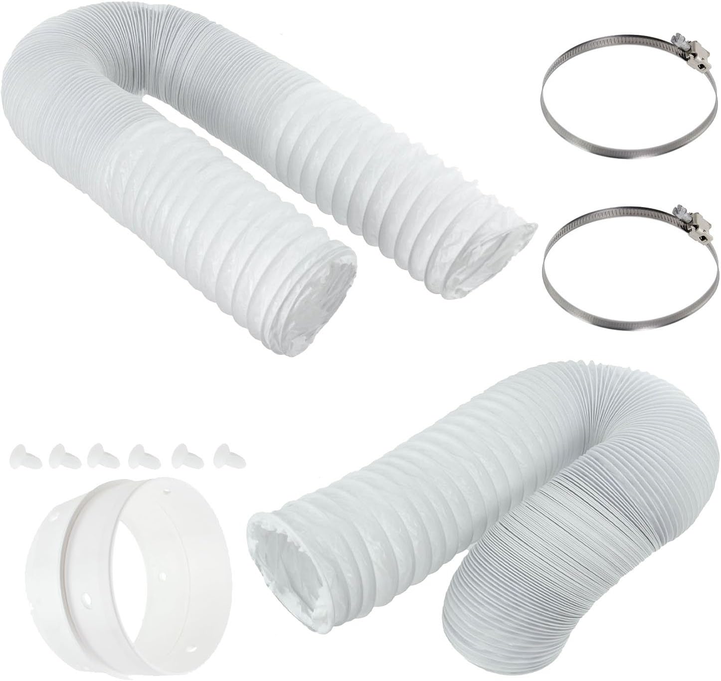 SPARES2GO Extra Long Hose Kit With Connection Ring for WHITE KNIGHT