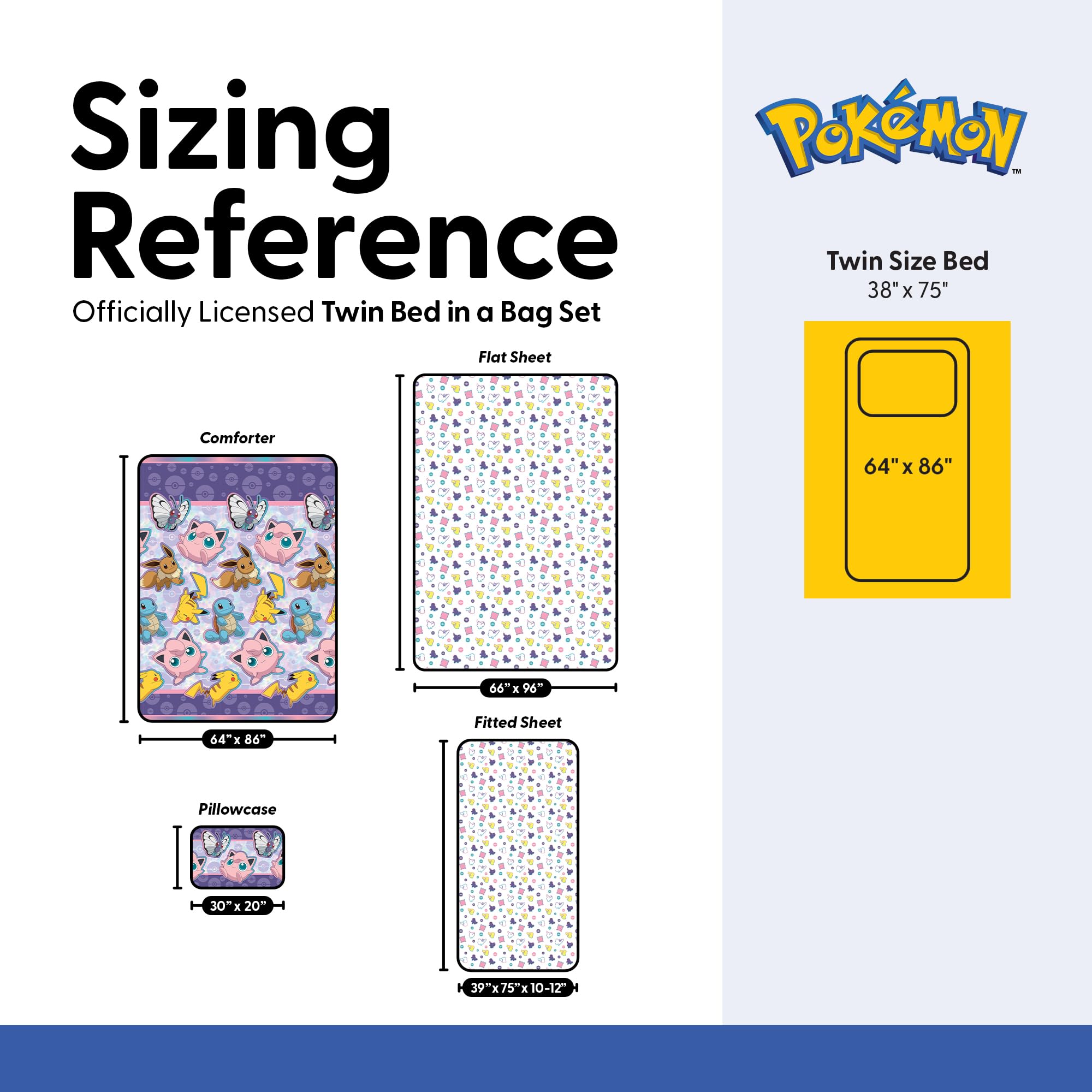 Northwest Juego de Cama rotativa Pokemon en una Bolsa, Individual, Friendly Battle