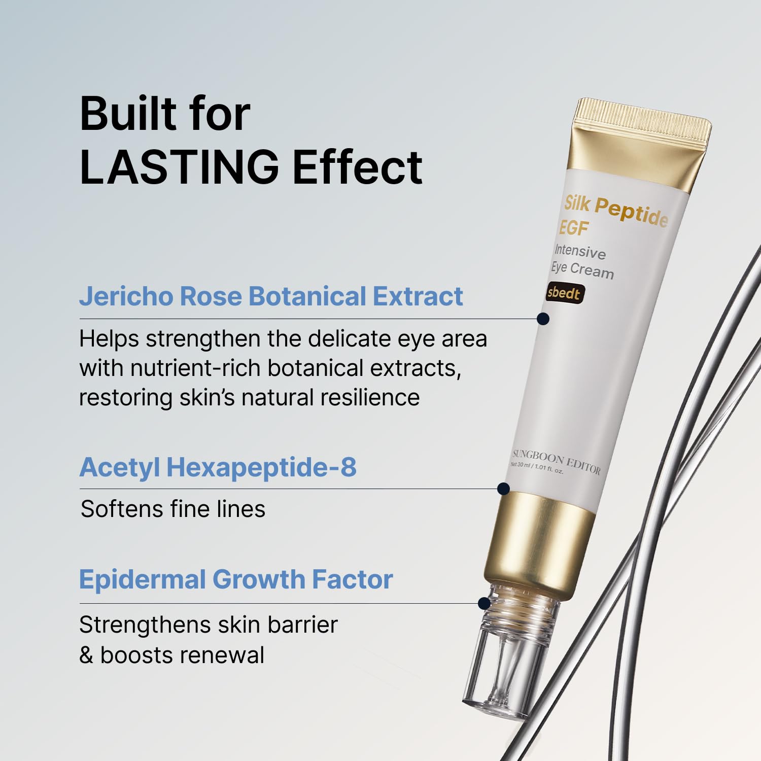 SUNGBOON EDITOR Silk Peptides EGF Intensive Eye Cream with Copper Peptides