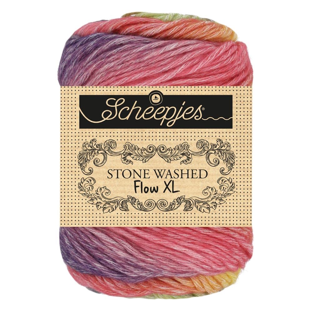 Scheepjes Stone Washed Flow XL 65g, 01 Delight, Cotton-Acrylic Blend