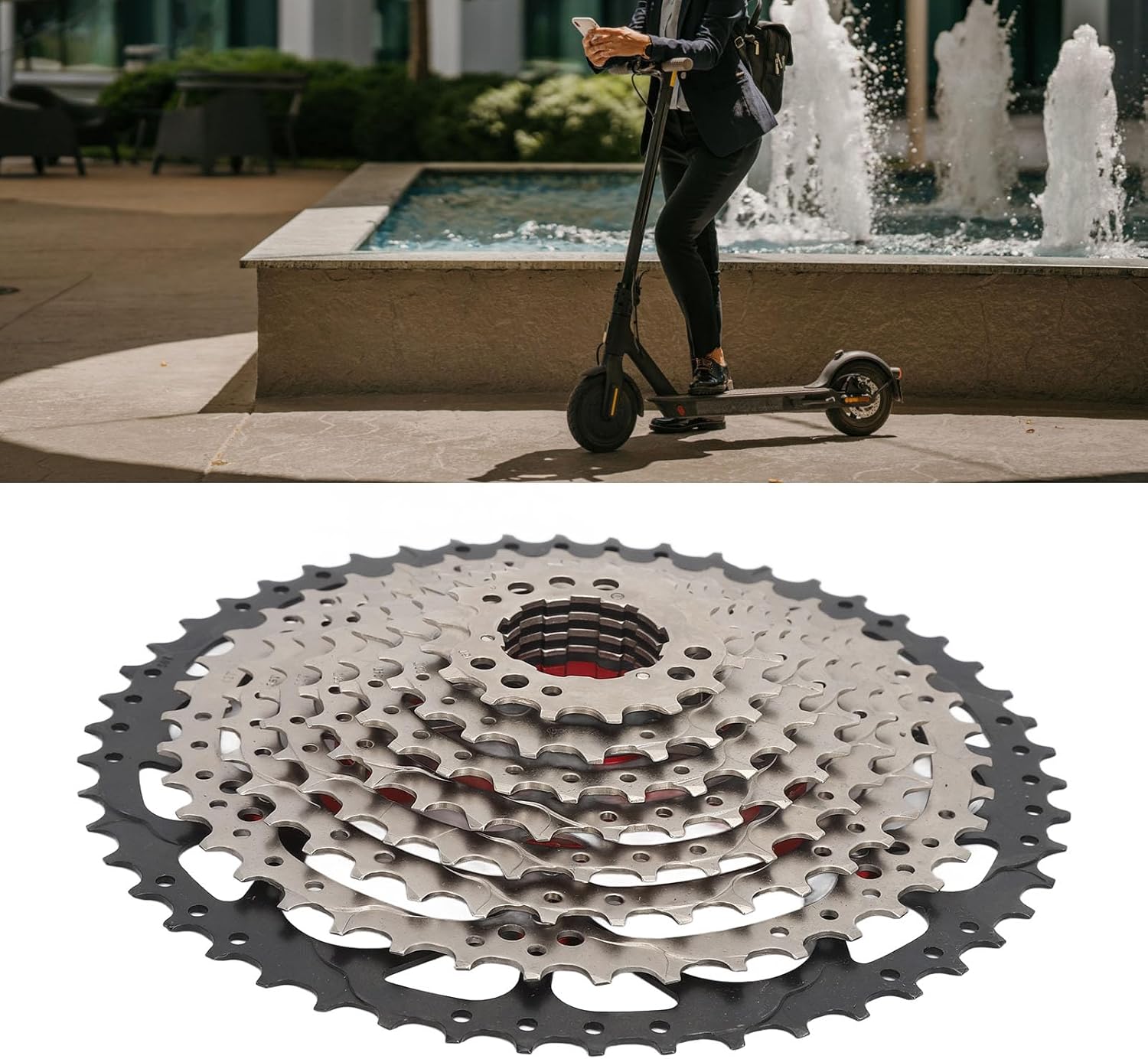 Airshi Ultralight Cassette Freewheel, Rotationally Aluminum Alloy 10 Speed Cassette Flywheel for Assisted Bikes, Airshi4d3fgwhyt6