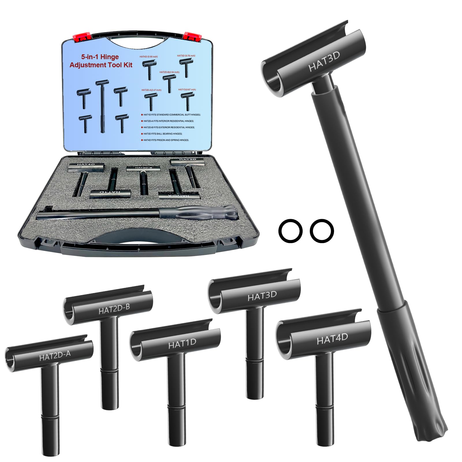 (One is broken)Door Hinge Adjustment Tool Kit, 5 in 1 Hinge Gap Adjusting Wrench Set for Residential and Commercial Door, Hinge Bender Wrench, Door Gap Wrench with Rubber Grip, Professional Door Gap Adjustment Tool