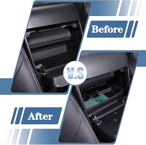 Miniatura 5 de HAPPYHORSE Caja de almacenamiento para asiento de automóvil, compatible con Mazda MX-5 NC RF Miata 2016-2023, bandeja de almacenamiento plegable,