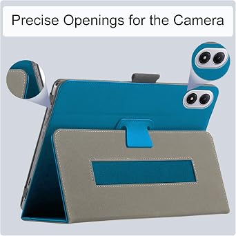 KZIOACSH Case for Xiaomi Redmi Pad 2 Pro 12.1 Inch/POCO Pad M1, Full Coverage Soft PU Leather Folding Stand Folio Anti-Drop Shockproof Rugged Protective Cover with Pencil Holder and Wrist Strap,Blue