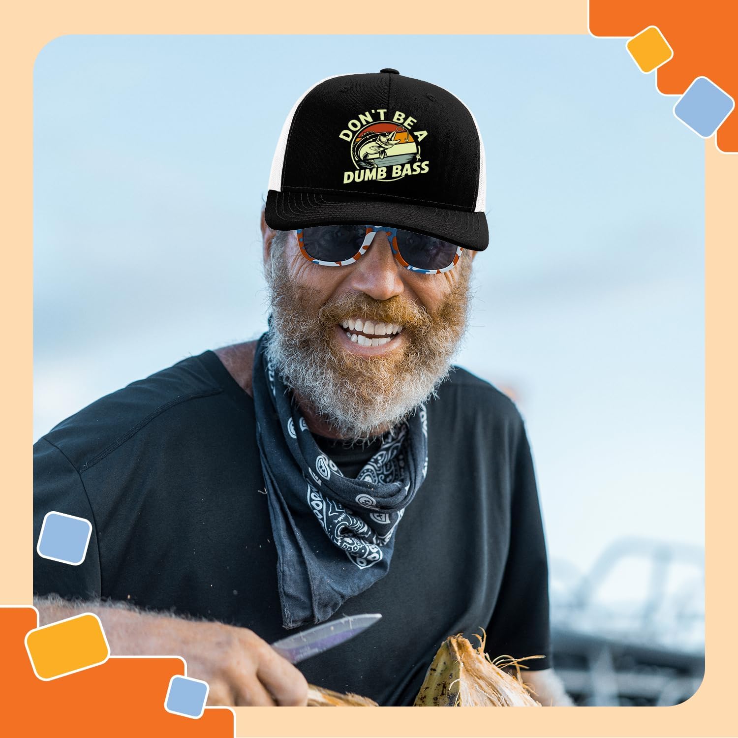 NewEleven Trucker Cap Gift for Men, Dad, Husband, Fisherman – Funny Fishing Hat, Trucker Hat Boyfriend Valentines Day Gift for Him, Father, Guys Who Love Fishing - Image 7