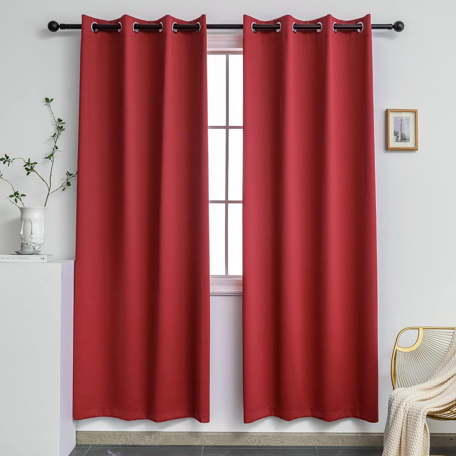 YGO Blackout Curtains Thermal Insulated Grommet Blackout