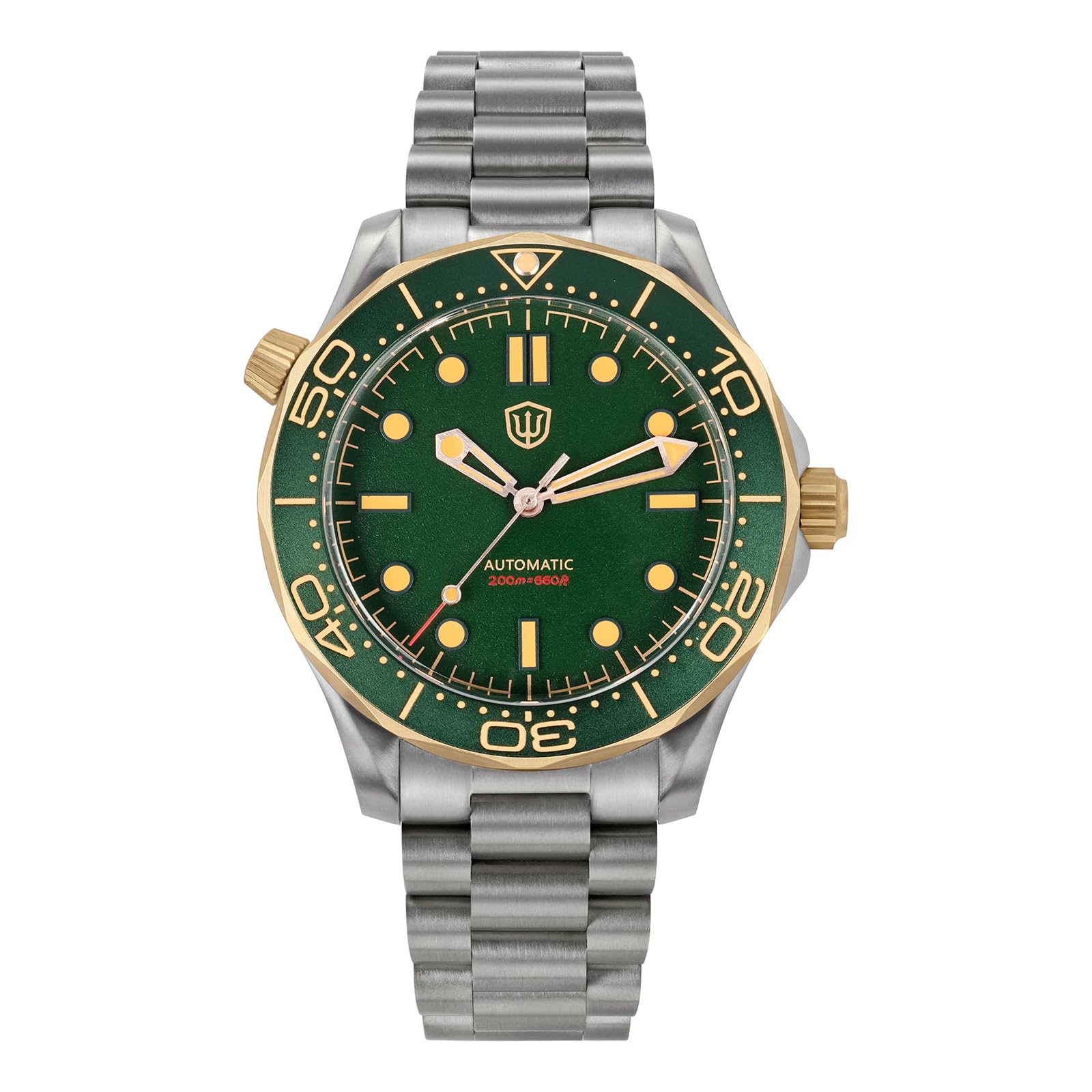 TACTICAL FROG Watchdives WD007 SL3001 - Reloj de buceo (42 mm, 200 m) | Caja de titanio de grado 2, cristal de zafiro abovedado, bisel de 120 clics y válvula de escape de helio