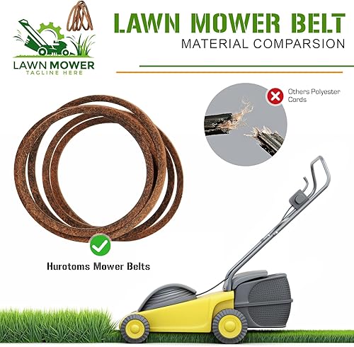 Miniatura 7 de Cinturón de cubierta para cortacésped fabricado con repuesto de Kevlar para Hustler 793828 793828X Deck, 12" X 116"