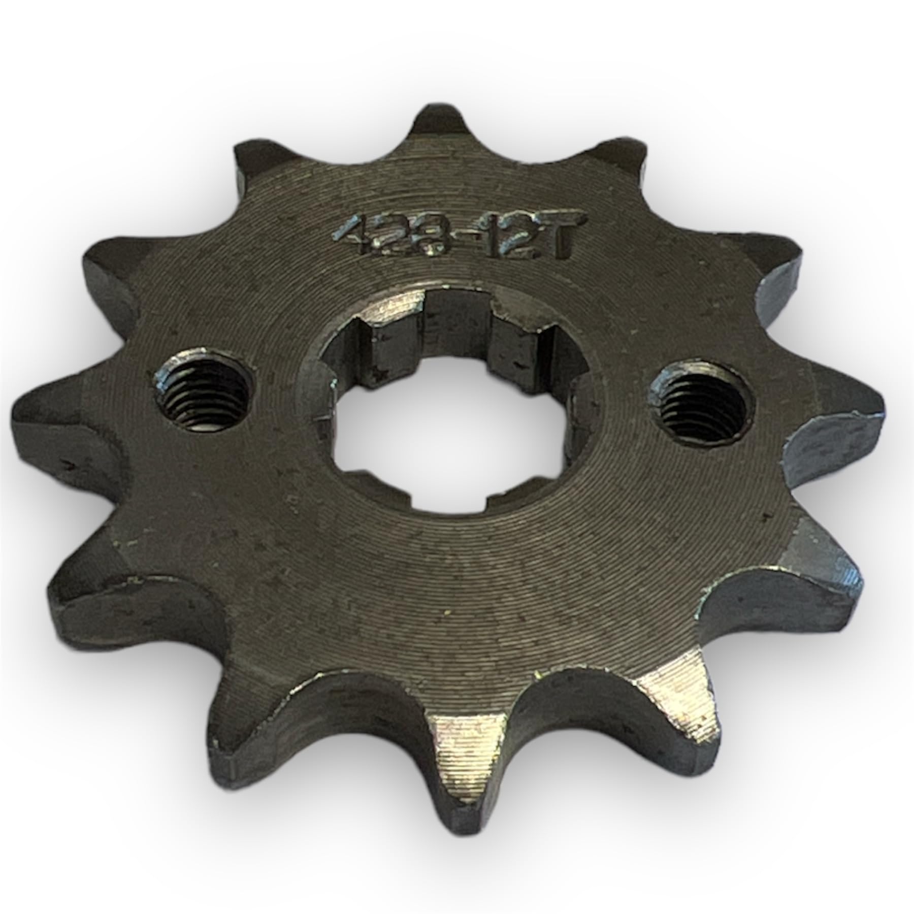 Red Circles 12 Tooth 428 Pit Bike Front Sprocket (17mm) - Compatible with 428 Chain, 17mm Center Spline, Durable Performance Upgrade, Size Notes: Check Engine Compatibility Before Ordering