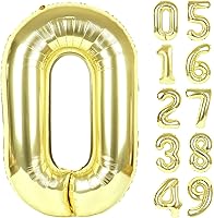 Vista 90 de Globos con números con estampado de vaca, globos de 40 pulgadas del número 0-9 (cero-nueve), globo de vaca para suministros de fiesta de cumpleaños