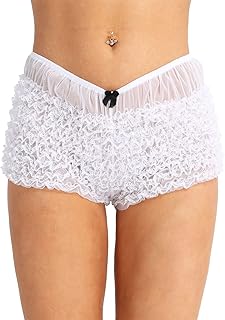 JEATHA Women's Frilly Knickers Ruffle Layered Panty Underpants Hipster Briefs High Cut Bottoms Underwear