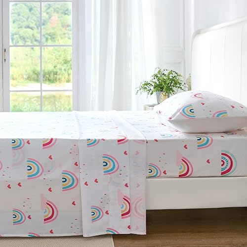 Miniatura 10 de Coukouchyi - Juego de sábanas de 3 piezas tamaño matrimonial para niños, sábana bajera ajustable suave y transpirable, sábana bajera para niños,