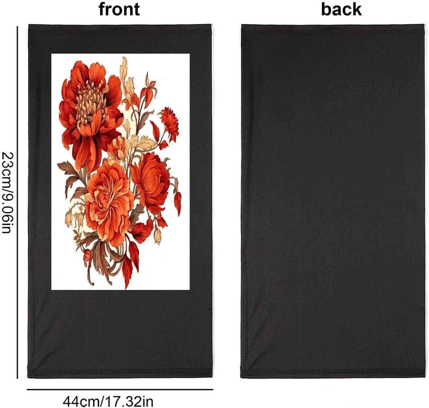 Red Blooming Flowers Face Mask for Men Women,Neck Gaiter Sunscreen Breathable,Face Cover for Skiing Fishing Hiking Cycling