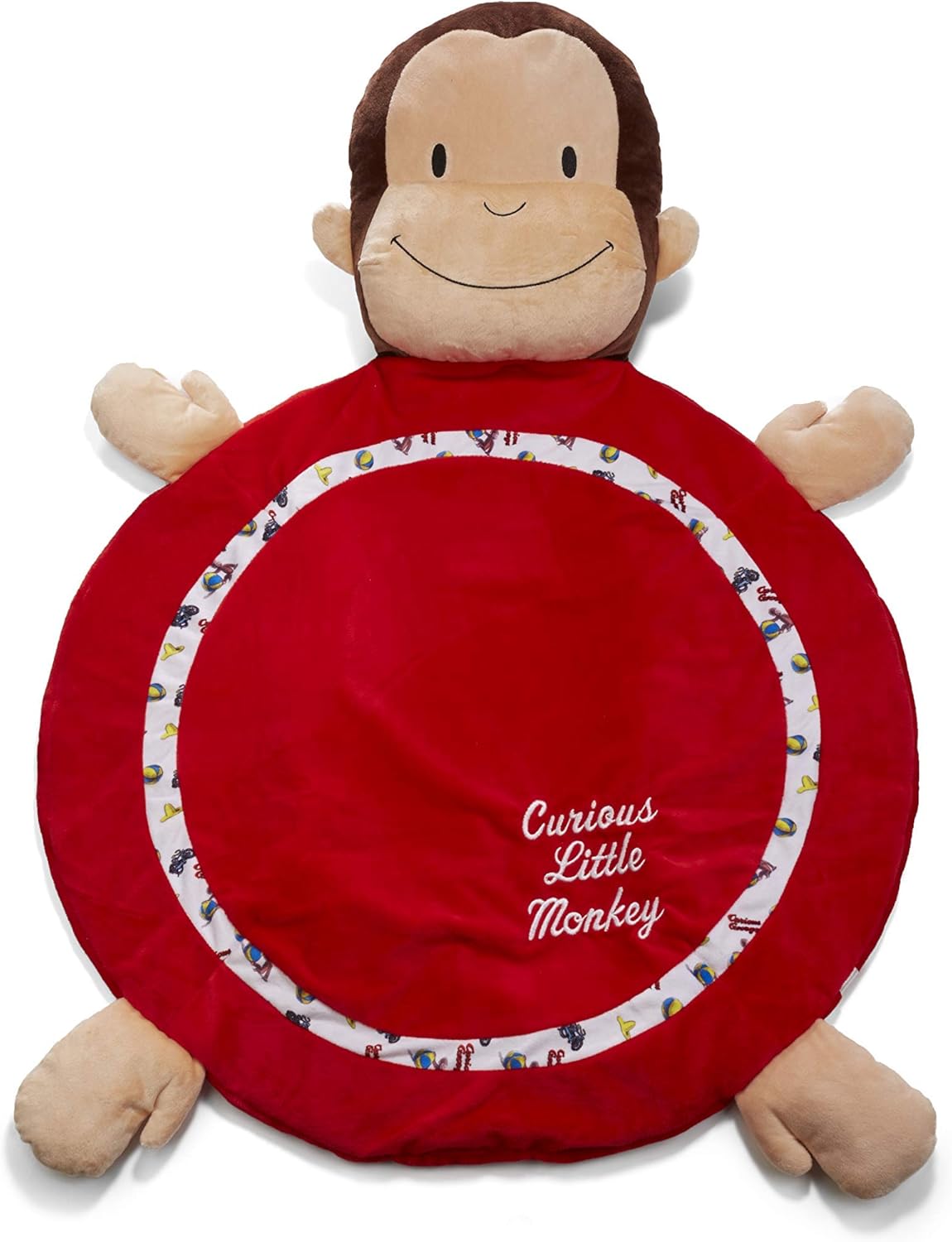 Curious George Red Baby Playmat with Monkey Design
