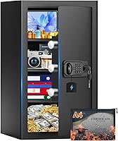 RXUJYC 5.2 Cu Ft Fireproof Large Home Safe with Digital Keypad, Alarm, Spare Keys - Anti-Theft Security for Valuables